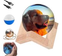 Lampada a sfera di memoria, sfera di memoria da 6,9 cm, video e foto caricabili personalizzati, sfera di cristallo video 3D, regalo personalizzato per anniversario, compleanno, matrimonio, sfera