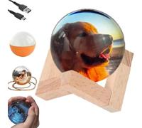 Lampada a sfera di memoria, sfera di memoria da 6,9 cm, video e foto caricabili personalizzati, sfera di cristallo video 3D, regalo personalizzato per anniversario, compleanno, matrimonio, sfera