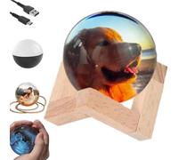 Lampada a sfera di memoria, sfera di memoria da 6,9 cm, video e foto caricabili personalizzati, sfera di cristallo video 3D, regalo personalizzato per anniversario, compleanno, matrimonio, sfera