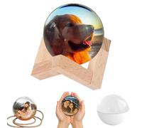 Lampada a sfera di memoria, sfera di memoria, per video, sfera di memoria, proiettore 3D con sfera di cristallo, luce notturna e video caricabile personalizzata, per coppie, animali domestici, ricordi