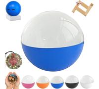 Lampada a sfera di memoria, Sfera Di Visualizzazione Video Fai Da, Sfera di cristallo personalizzata da 2,7 pollici, luce notturna personalizzata, caricabile video e foto, per coppie, animali (Blue)