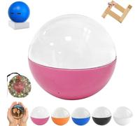 Lampada a sfera di memoria, Sfera Di Visualizzazione Video Fai Da, Sfera di cristallo personalizzata da 2,7 pollici, luce notturna personalizzata, caricabile video e foto, per coppie, animali (Pink)