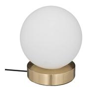 Lampada a sfera "Dris", vetro e metallo, bianco, H16 cm