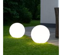 Lampada A Sfera Lampada Da Giardino Con Picchetto Bianco H 51 Cm Set Di 2 [EEK: Non valutato]