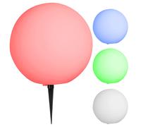 Lampada a sfera, picchetto, lampada plug-in, decorazione da giardino, lampada a sfera, lampada da esterno, cavo incluso, controllo tramite app, dimmerabile, Smart RGB LED 10W 806Lm, PxH 30x45 cm
