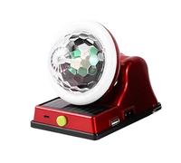Lampada a sfera solare da discoteca a LED RGB Magic Ball | Lampada a sfera rotante regolabile | Lampada a LED a LED orientabile | Luci da discoteca portatili a LED rotanti, per giardini, terrazze