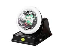 Lampada a sfera solare da discoteca a LED RGB Magic Ball | Lampada a sfera rotante regolabile | Lampada a LED a LED orientabile | Luci da discoteca portatili a LED rotanti, per giardini, terrazze