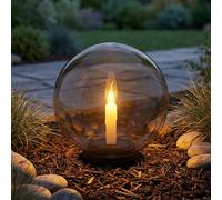 Lampada per Esterni Solare Luce con Picchetto Giardino Effetto Fuoco Rauch LED