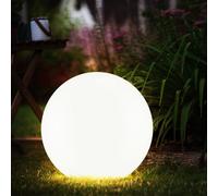 Lampada a Sfera Solare Esterno Spiedo Terrazza Balcone Bianco Rotondo Chiodi LED