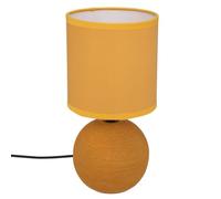 Lampada a sfera "Timeo", giallo ocra, H25 cm