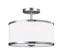 Lampada a Soffitto 2 Luci Rama In Acciaio Nero A Bracci E Sfere In Vetro Opalino
