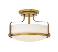 Lampada a Soffitto 4 Luci Kalf Acciaio Nero A Bracci Curvi E Sfere Vetro Opalino E Oro