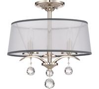 Lampada a Soffitto 4 Luci Rama In Acciaio Nero A Bracci E Sfere In Vetro Opalino