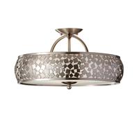 Lampada a Soffitto 4 Luci Rama In Acciaio Nero A Bracci E Sfere In Vetro Opalino