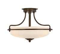 Lampada A Soffitto Contemporanea Griffin Metallo Bronzo Palladiano 3 Luci E27