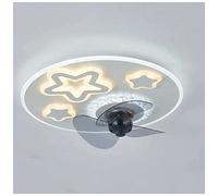 Lampada a Soffitto Dimmerabile a 3 Colori, Ventilatore a Soffitto Rotondo Silenzioso a 6 Velocità, Invisibile, Apparecchio Di Illuminazia Soffitto a Basso Profilo per il Risparmio Energetico./C