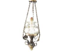 Lampada A Soffitto In Vetro Inciso Per Casa Delle Bambole Vittoriana 12V