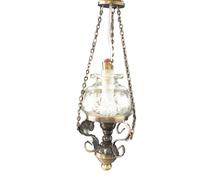 Lampada A Soffitto In Vetro Inciso Per Casa Delle Bambole Vittoriana 12V