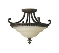 Lampada a Soffitto Industrial Nordico Trilogy Metallo Bronzo Antico 3 Luci E27