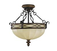 Lampada a Soffitto Industrial Nordico Trilogy Metallo Nichel Spazzolato 3 Luci E