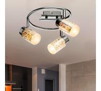 Lampada A Soffitto LED 3D Vetro Effetto Rondella Faretto Ess Camera Punti