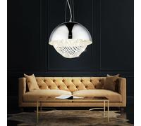 LED Appesa Luce Cristallo Faretto Cromo Coprire Lampada Soggiorno Illuminazione