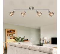 Lampada A Soffitto LED In Cristallo Con Faretto Regolabile