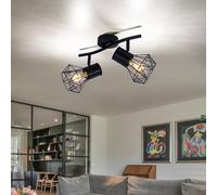Lampada A Soffitto LED Mobile Nero Ospiti Camera Griglia Spot Fascio Gabbia Luce