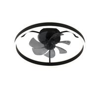 Lampada a soffitto LED nera con ventola e timer integrato 40W IP20 2200lm