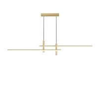 Lampada a Sospensia Striscia Lunga, Minimalista, Lineare, Dimmerabile, a Led, Ideale per Isola Cucina e Sala da Pranzo (Oro, 90 Cm/35,4 Pollici)./Oro/120 Cm/47,2 Pollici