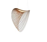 Lampada a Sospensiin Legno da 80 cm con Led e Cavo Regolabile da 200 Cm,Da a Sospensiartistica in Legno per Sala da Pranzo o Soggiorno, Design Moderno per Soffitto,In Legno per Illuminazidomestica (Pi