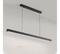 Lampada a Sospensilineare in Alluminio a Striscia Lunga con Paralume in Acrilico per Sala da Pranzo, Isola Cucina (Scuro, 120 Cm/47,2 Pollici)/Buio/120 Cm/47,2 Pollici