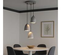 Lampada a Sospensione 3 Fiamma Metallo Sala da Pranzo E14 Altezza 150cm [EEK: Non valutato]