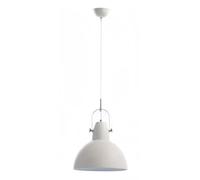 Lampada a Sospensione 38x38xH165 cm in Metallo Kande Paralume bianco opaco