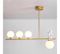 Lampada a Sospensione a 3 luci in Vetro Nero Latte per Isola Cucina, Lampada a Sospensione lineare a Striscia Lunga, Lampada a Sospensione da soffitto di metà secolo, lampadario in Stile fra