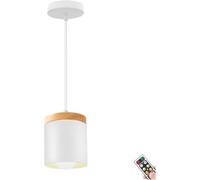 Lampada A Sospensione A Batteria con Telecomando E Lampadina, Lampada A Sospensione da Soffitto Non Cablata, Lampadario A Sospensione Ricaricabile per Isola Cucina Tavolo da Pra, White, Set of 1
