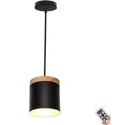 Lampada A Sospensione A Batteria con Telecomando E Lampadina, Lampada A Sospensione da Soffitto Non Cablata, Lampadario A Sospensione Ricaricabile per Isola Cucina Tavolo da Pra, Black, Set of 1