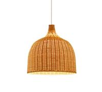 Lampada a sospensione a cupola intrecciata in rattan aperto, lampada a sospensione tessuta a mano, lampadario in bambù vintage E27, casa da tè, soggiorno e decorazione del corridoio Apparecchi di illu