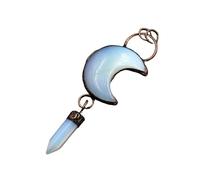 Lampada a sospensione a forma di colonna esagonale con luna di cristallo retrò per la decorazione della casa, One Size