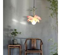 Lampada a sospensione a forma di foglia in resina, luce a sospensione rosa, graziosa lampada a sospensione for camera da letto,per la scala d'ingresso