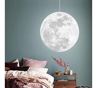 Lampada a Sospensione a Forma di Luna con Stampa 3D, novità - Lampada a Sospensione a Forma di Luna con Luce d'atmosfera, Compatibile con la Decorazione della Camera da Letto e della casa, Soffit
