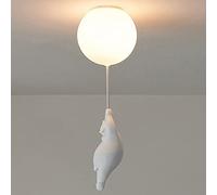 Lampada a sospensione a forma di orso polare per bambini - Lampadario a LED per ragazzi e ragazze - Illuminazione moderna per asilo nido (dimensioni: sfera B-23 cm)