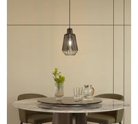 Lampada a sospensione a gabbia Lucande Tinko, nero, 20 cm LUCANDE