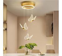 Lampada A Sospensione A LED A 3 Colori, Piccolo Lampadario da Comodino in Acrilico con Lunghezza del Cavo Regolabile, Illuminazione Creativa per La Decorazione Domes, One Color, 3heads D35*150cm