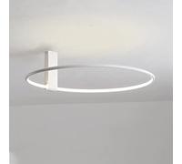 Lampada a sospensione a LED a soffitto, lampadario ad anello, hardware + plafoniera in alluminio + silicone, illuminazione a sospensione a 90 ° ad angolo regolabile per soggiorno, camera da letto