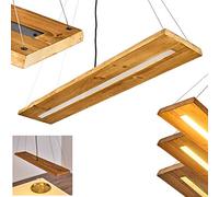 Lampada a sospensione a LED Adak, dimmerabile in legnometallo in marronegrigio scuro, moderna lampada a sospensione, altezza max. 150 cm, lampada a sospensione dimmerabile tramite interruttore