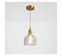 Lampada a Sospensione a LED in Stile Giapponese, in Ottone e Vetro, Compatibile con Sala da Pranzo, corridoio, Isola della Cucina,Semplice e Bello