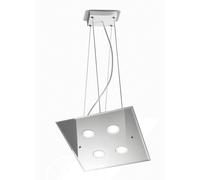 Lampada a sospensione a LED in Vetro a Specchio collezione DADO Dimensioni 40x40x h 110 cm - 4 kg 4 x max 7 watt GX53 Led struttura specchiante trasparente