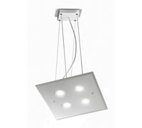 Lampada a sospensione a LED in Vetro a Specchio collezione DADO Dimensioni 40x40x h 110 cm - 4 kg 4 x max 7 watt GX53 Led struttura specchiante Bianco bianco