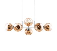 Lampada a sospensione a LED in vetro per cucina, regolabile in altezza, in metallo, H 150 cm